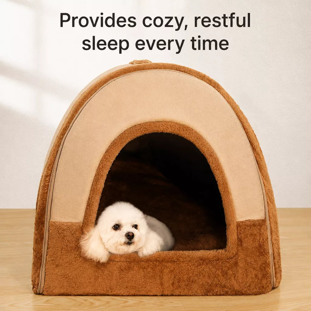 Enclosed Washable Pet Bed for Dogs and Cats