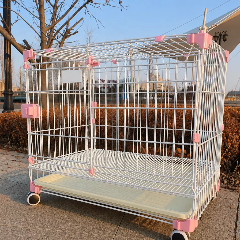 Stackable Metal Dog Crate with Sliding Door