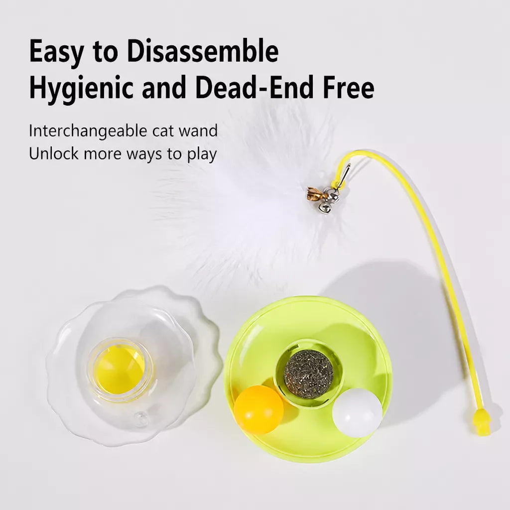 Wobble Cat Toy with Feather Teaser