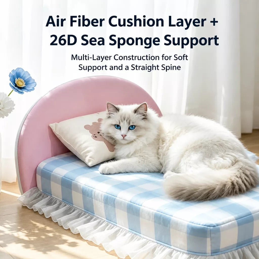 Waterproof Pet Bed with Removable Cover and Pillow
