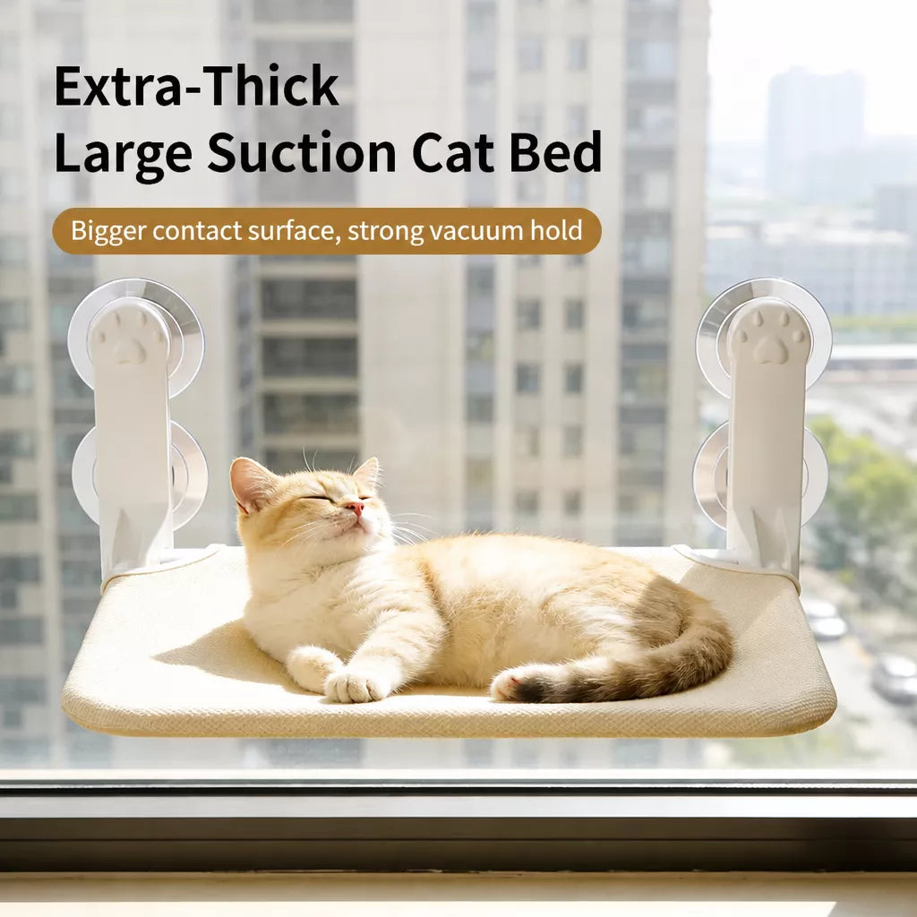 Window-Mounted Cat Hammock Bed with Suction Cups