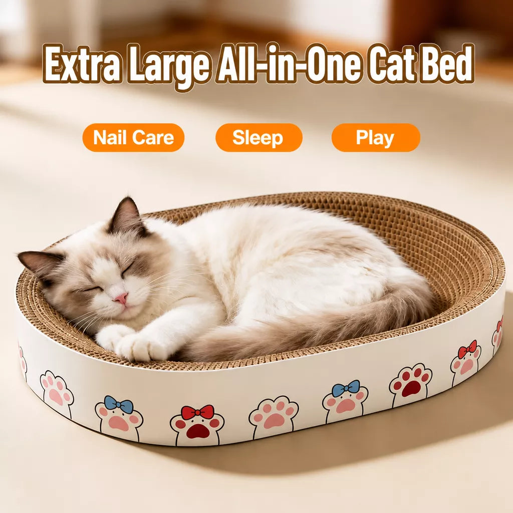 Corrugated Cardboard Cat Scratcher Bed