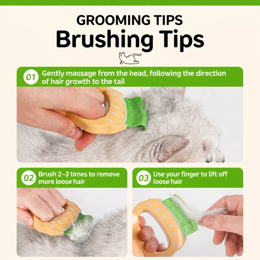 Shell-Shaped Pet Deshedding Comb