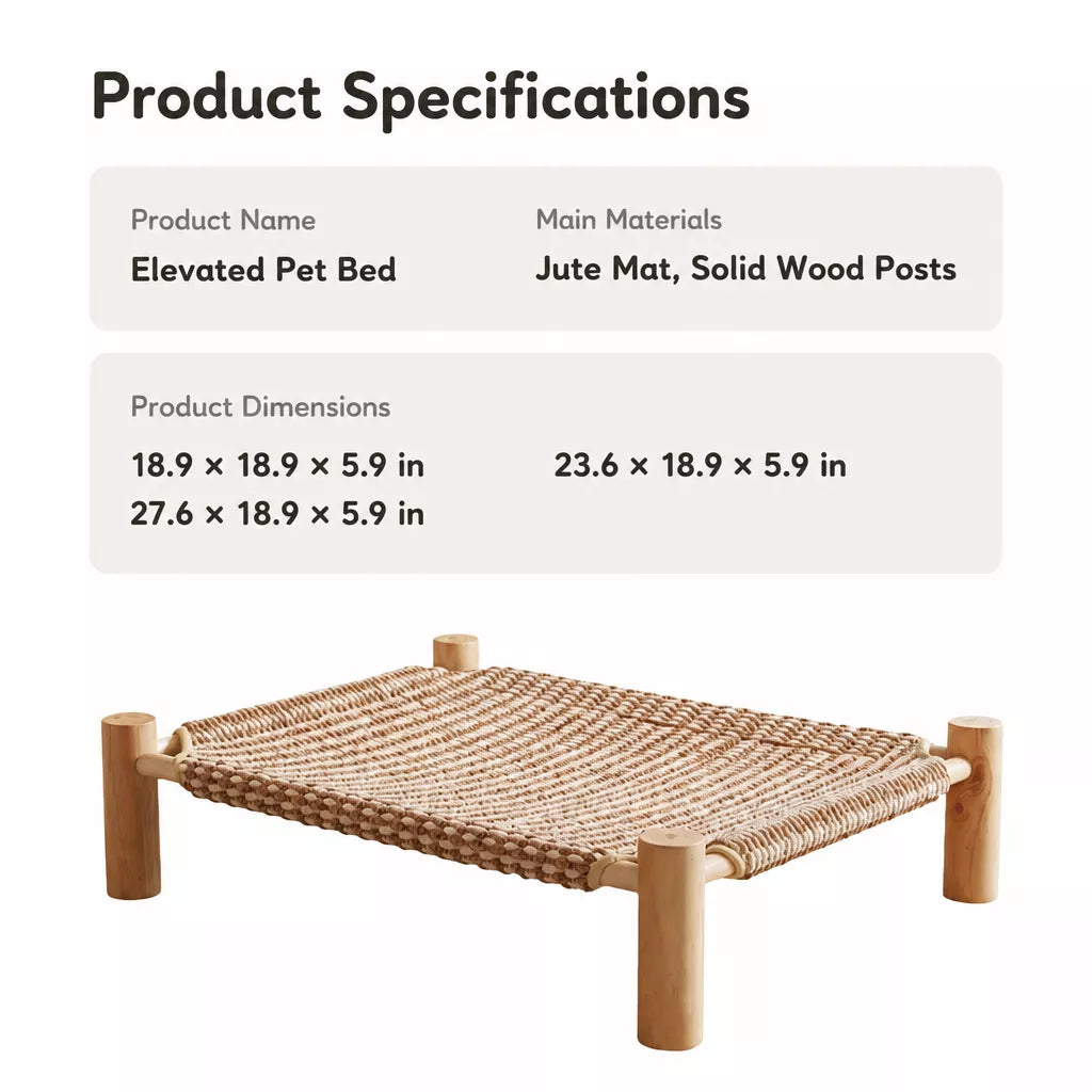 Woven Cat Bed with Scratching Surface