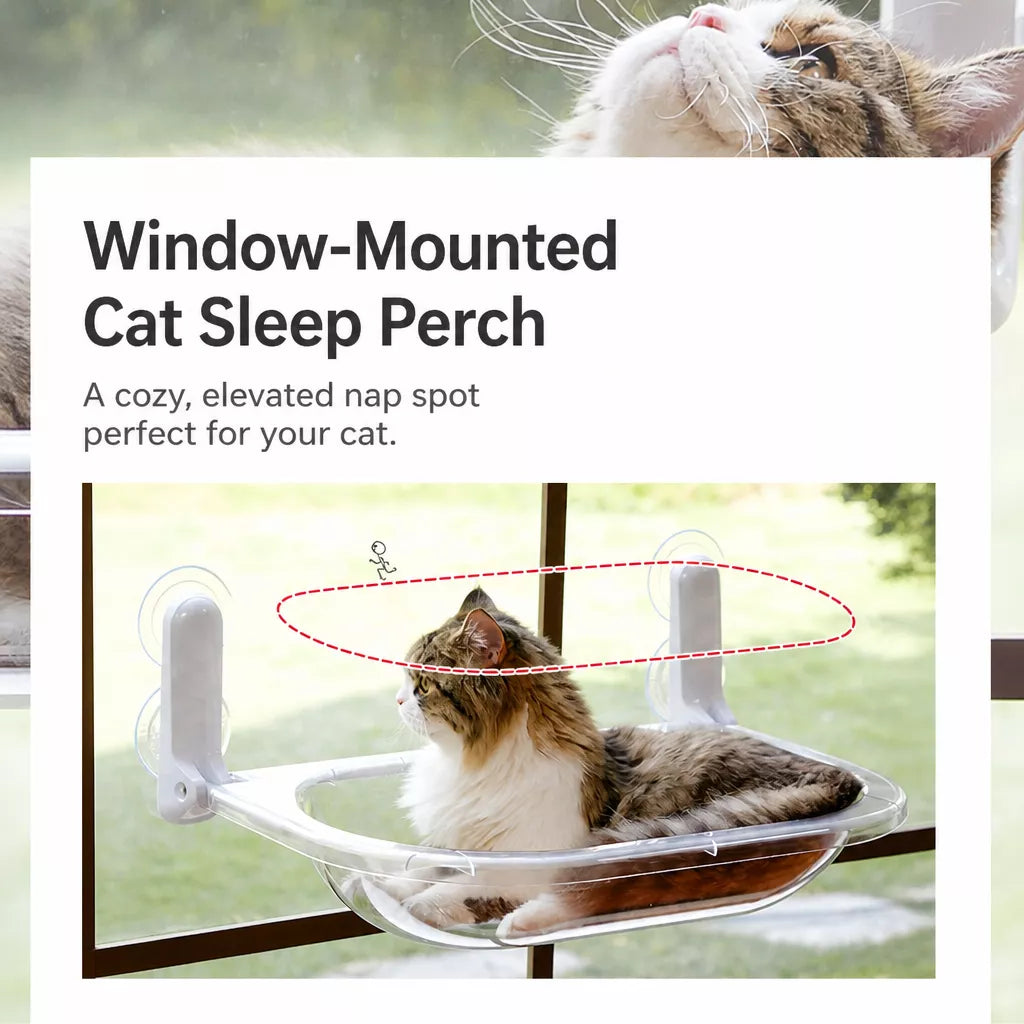 Foldable Transparent Cat Window Capsule Hammock