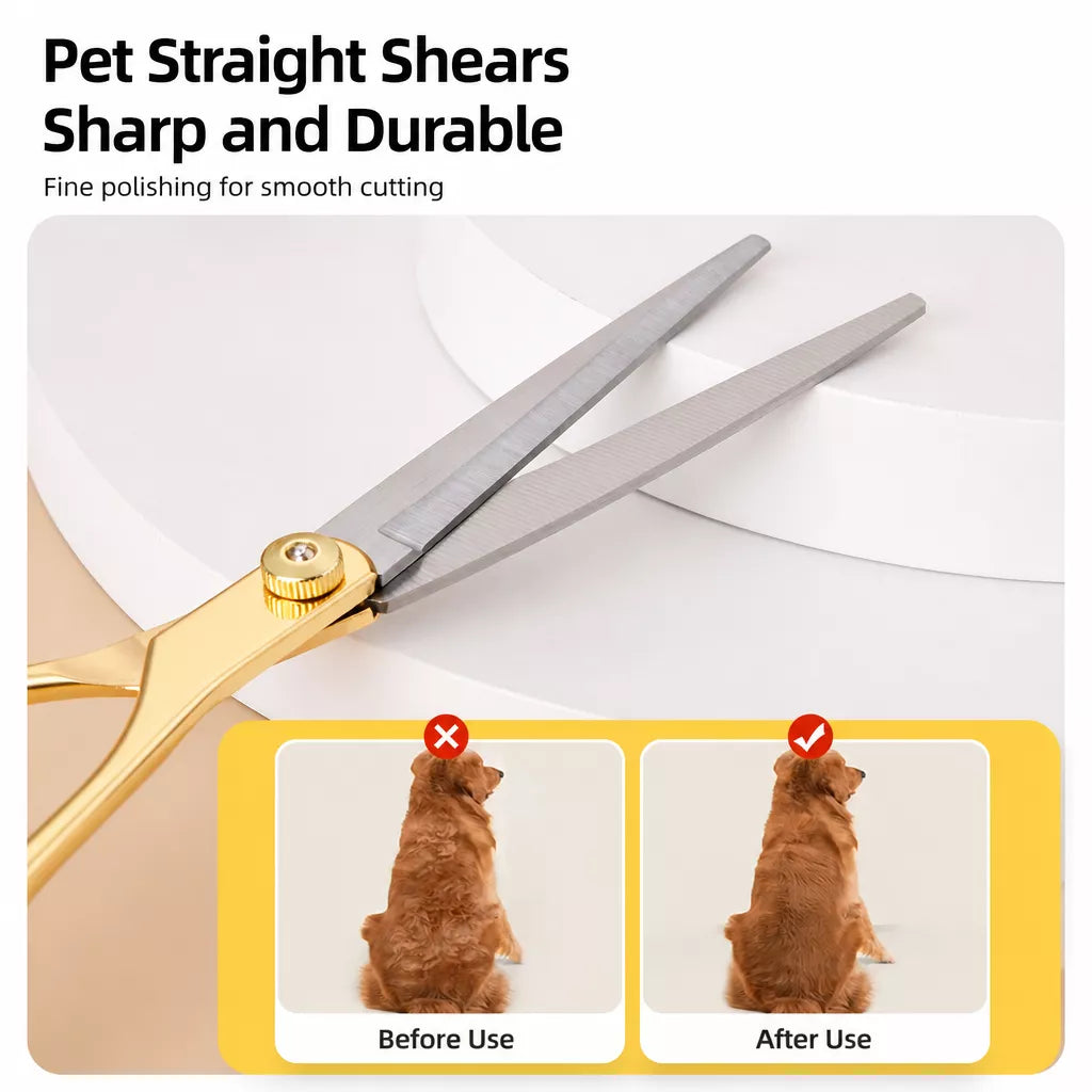 Stainless Steel Dog Grooming Shears for Hair Trimming