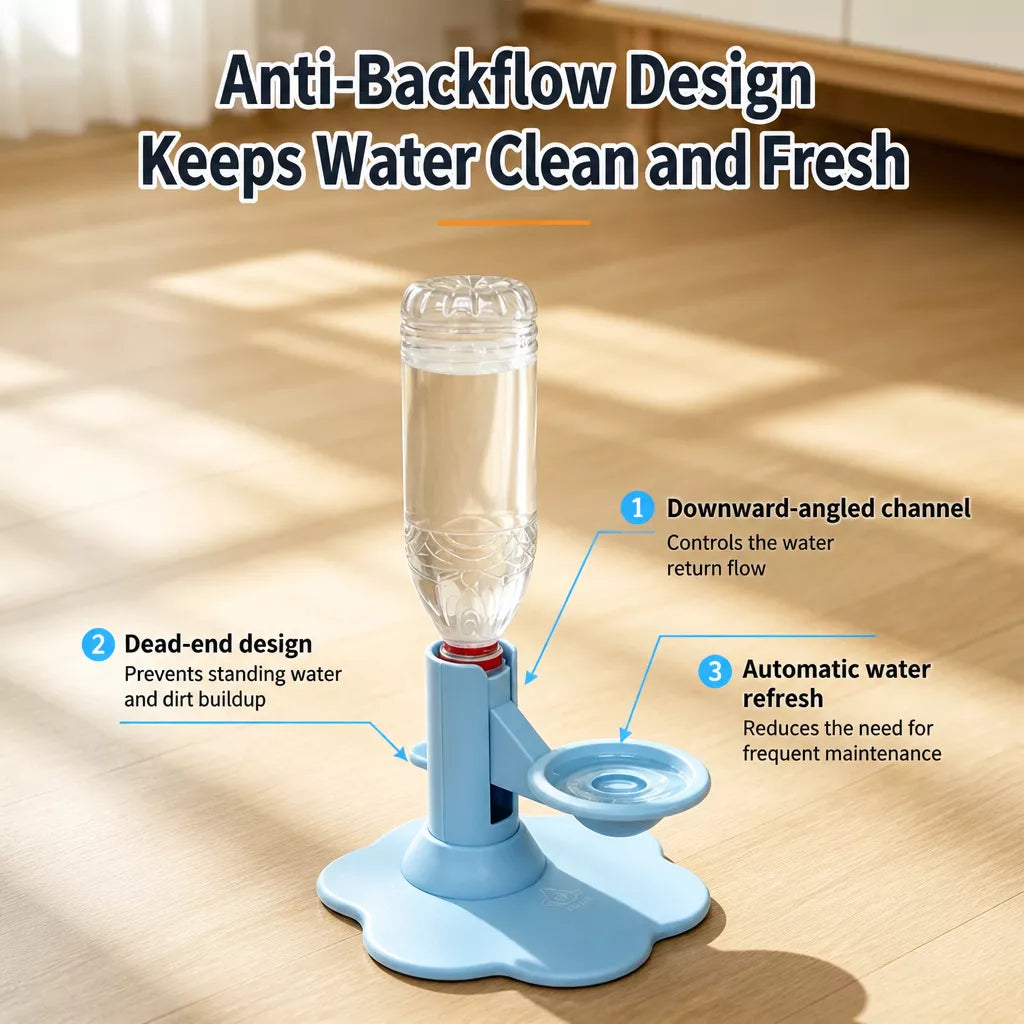 Adjustable-Height Pet Water Dispenser for Cats