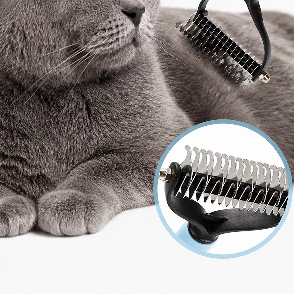 Pet Dematting and Deshedding Comb for Dogs and Cats