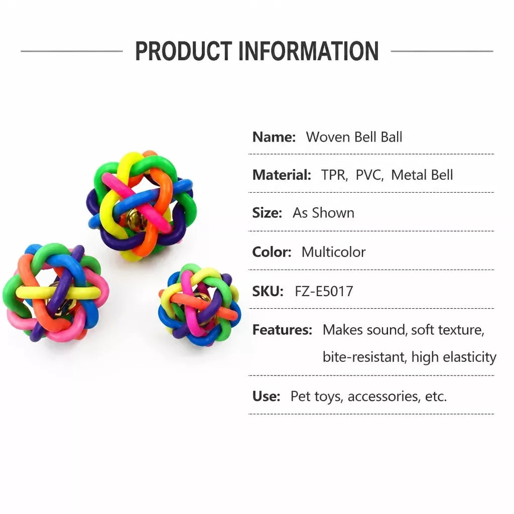 Squeaky Rope Ball Toy for Cats and Dogs