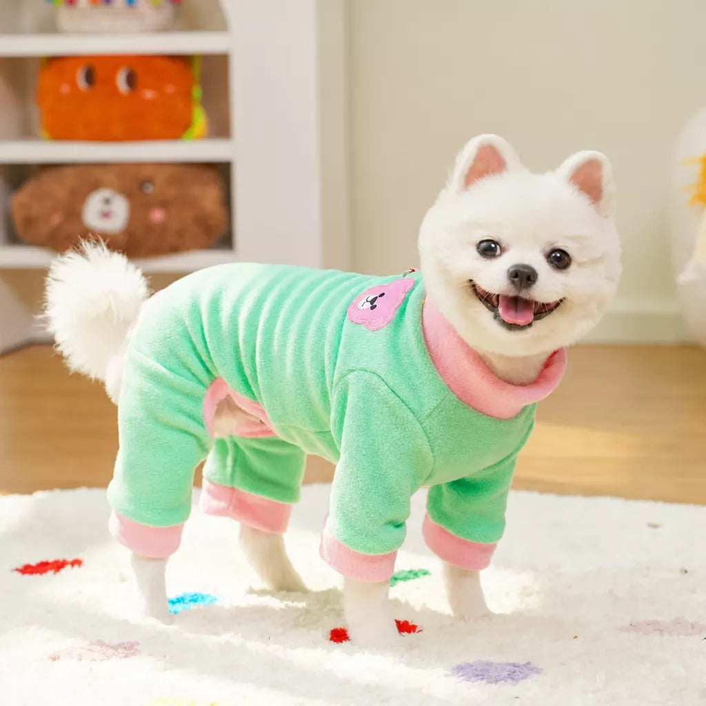 Fleece Four-Leg Dog & Cat Coat for Cool-Weather Walks