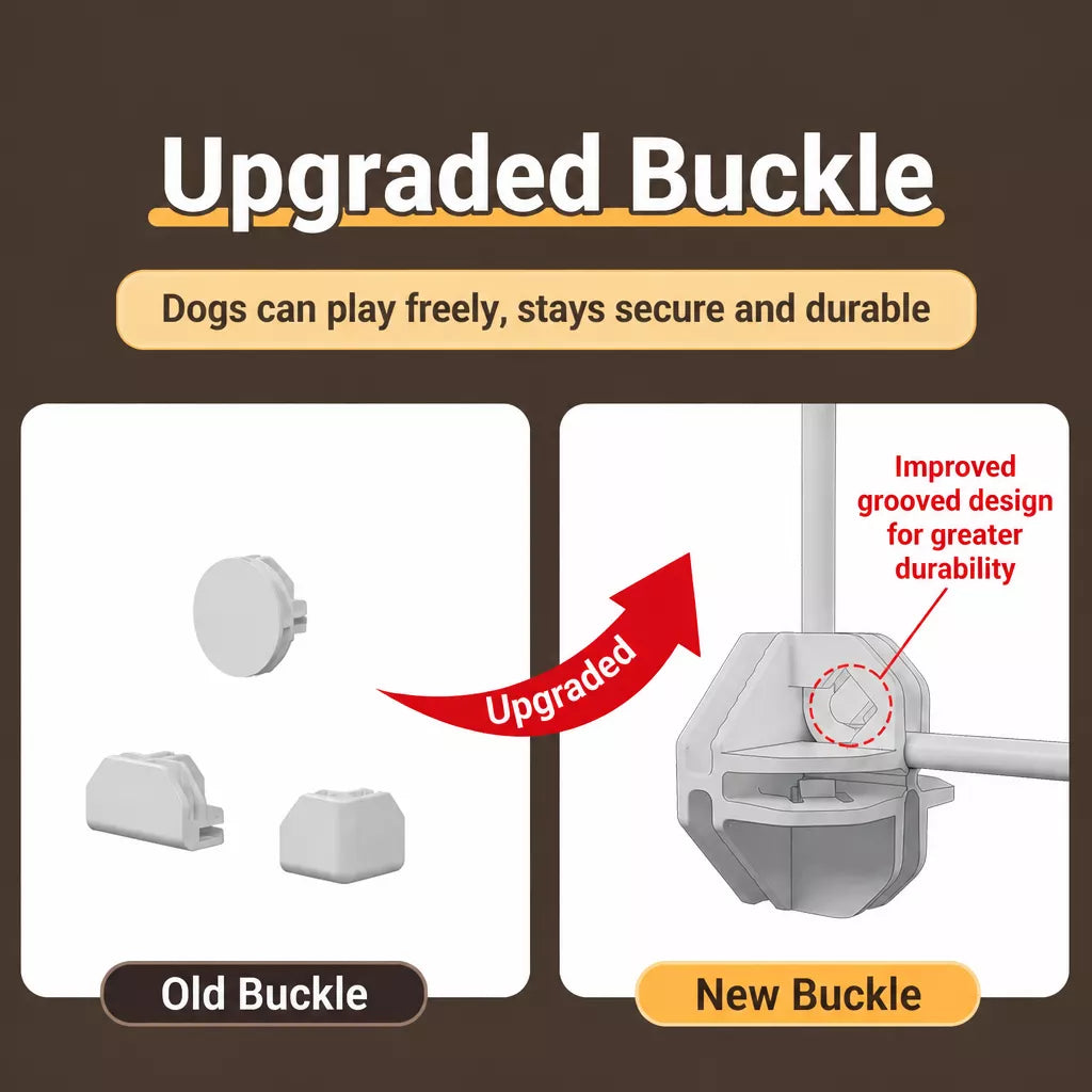 Indoor Dog Crate with Toilet Tray and Separate Living Area