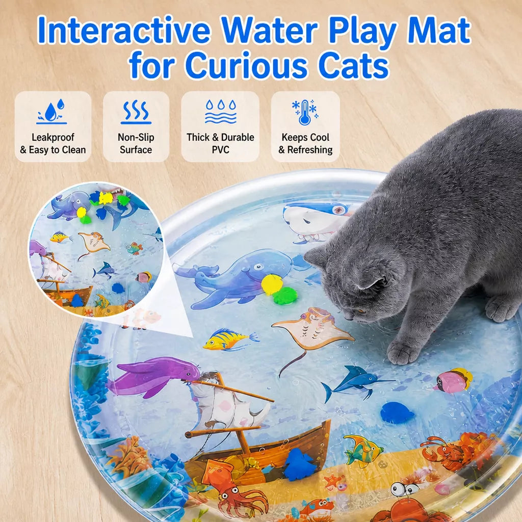 Round Nylon Water-Fill Pet Mat with Pump