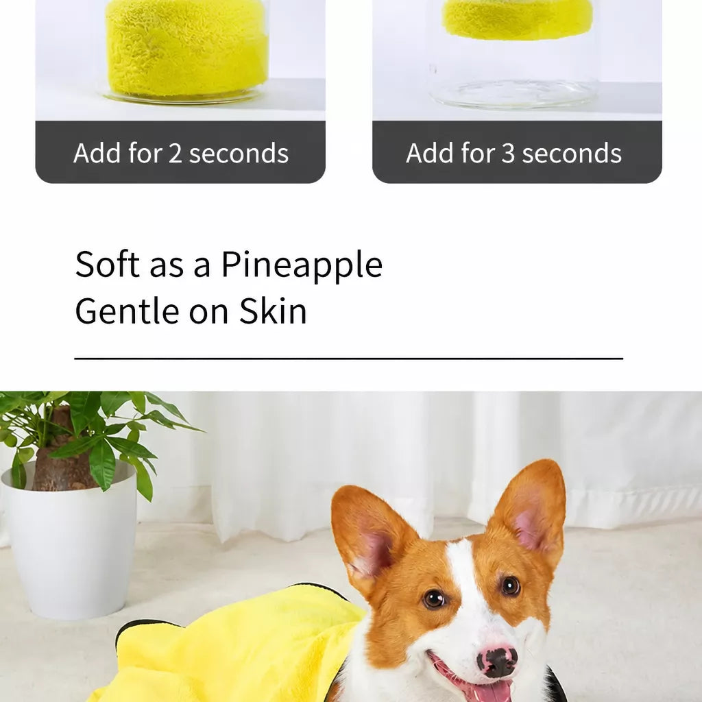 Thick Quick-Dry Pet Bath Towel for Dogs and Cats