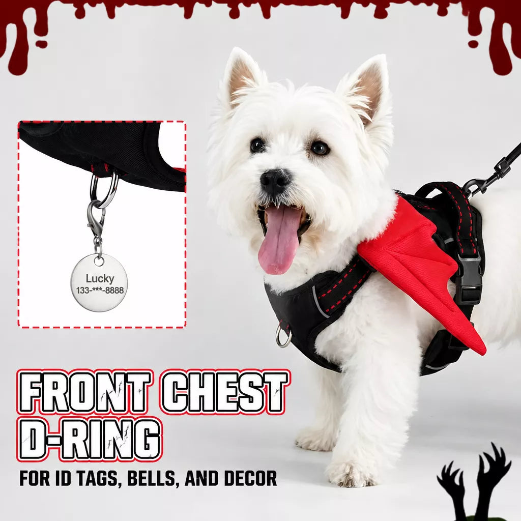Wing-Detail Nylon Dog Harness
