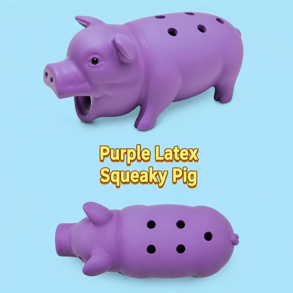 Pig-Shaped Squeaky Dog Toy for Interactive Play