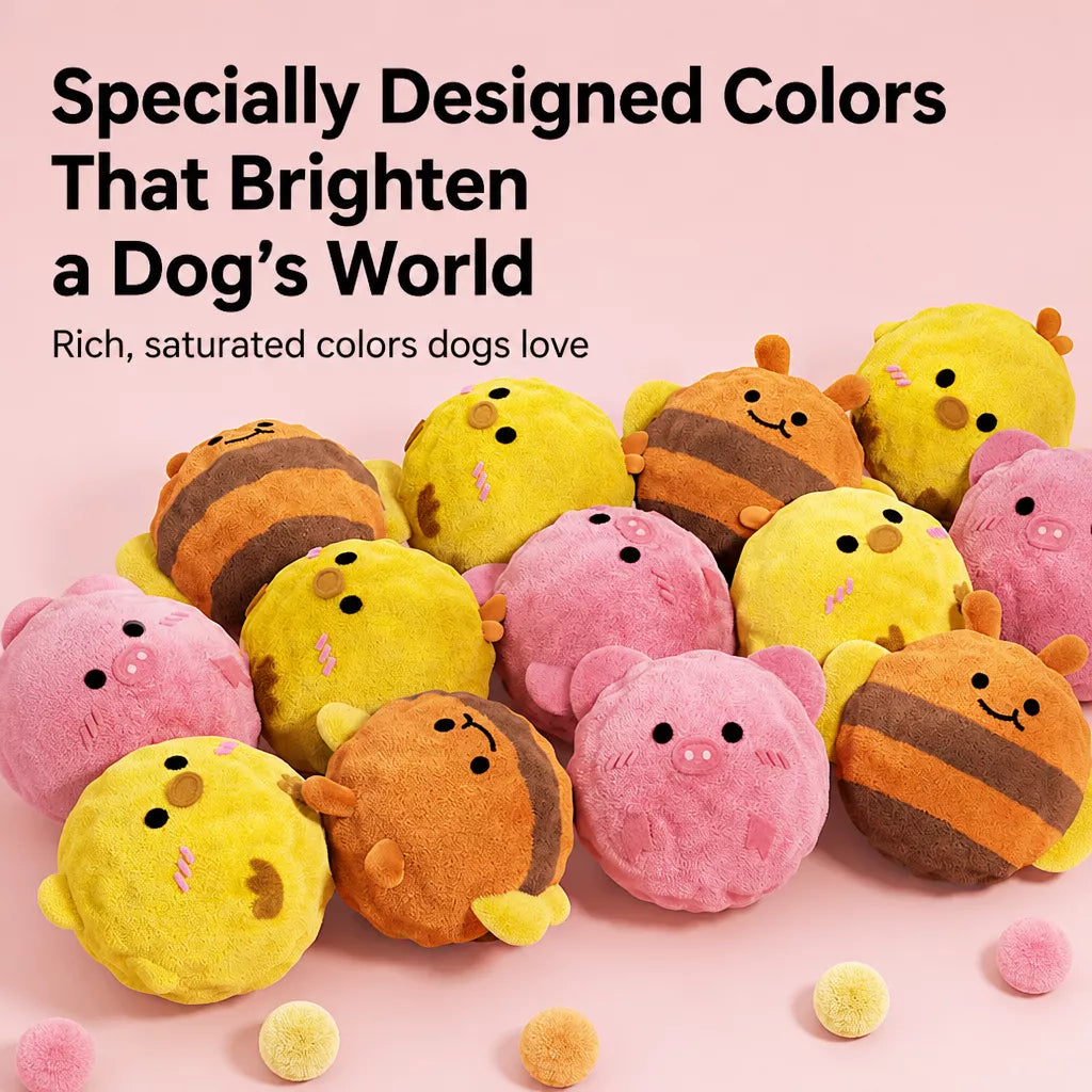 Cartoon Spiky Squeaky Ball Toy for Dogs