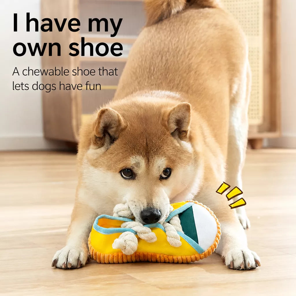 Squeaky Slipper Dog Toy in Oxford Cloth