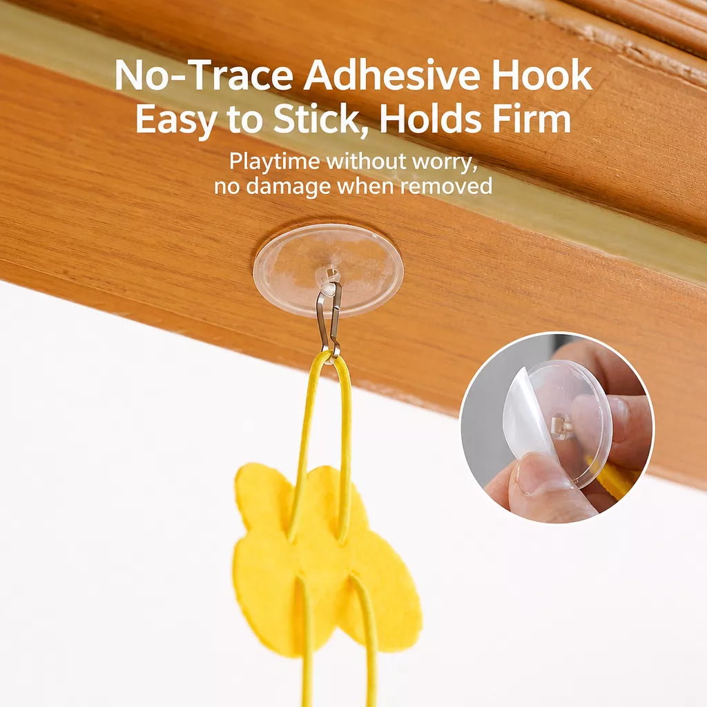 Door-Hanging Feather Cat Teaser Toy with Elastic Cord