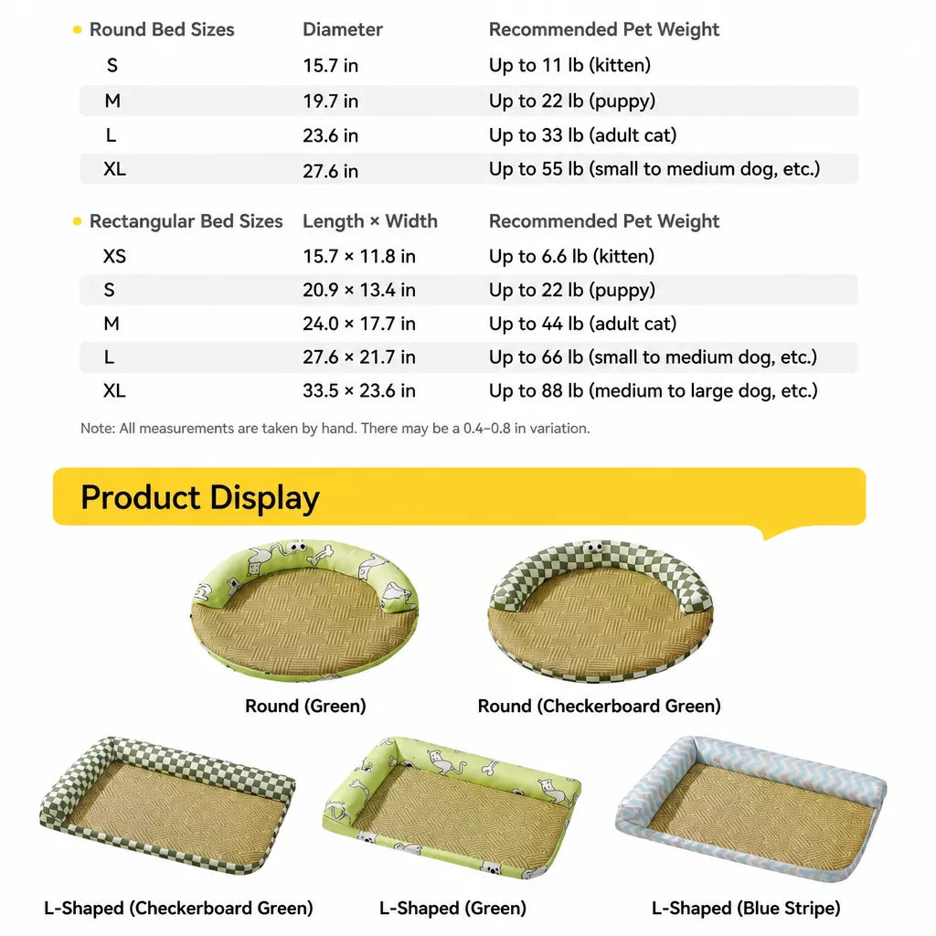 Round Cat Bed with Removable, Washable Mat