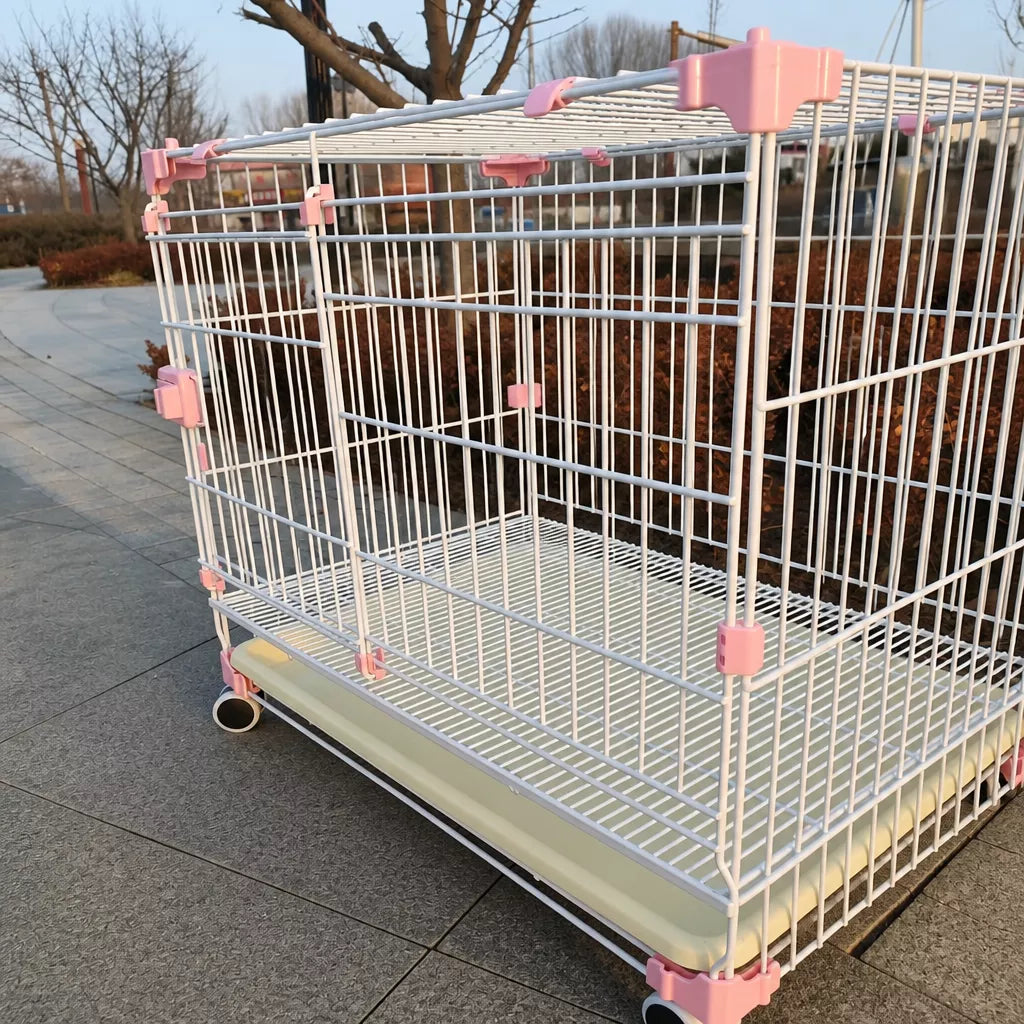 Stackable Metal Dog Crate with Sliding Door