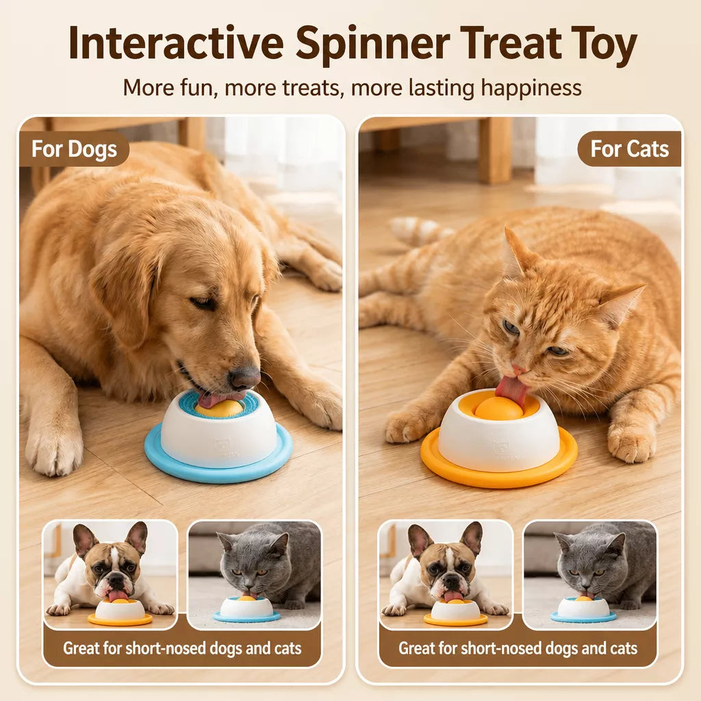 Interactive Treat-Dispensing Slow Feeder Toy for Dogs & Cats