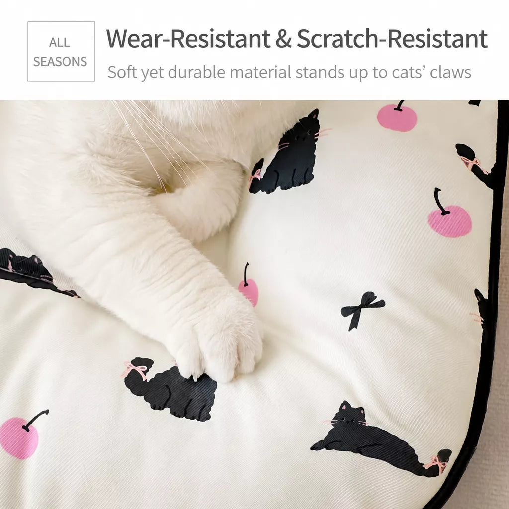 Washable Cotton-Linen Pet Bed Mat for Dogs and Cats