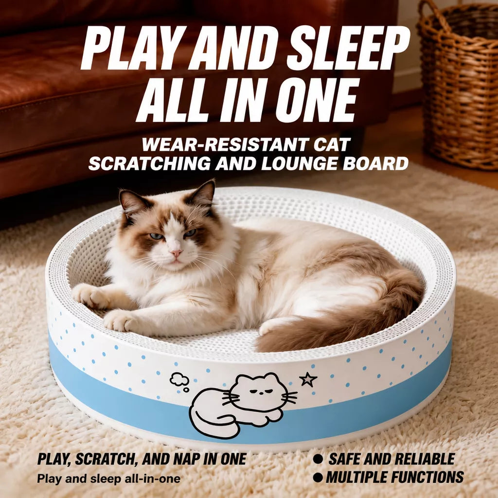 Corrugated Cardboard Cat Scratcher Bed
