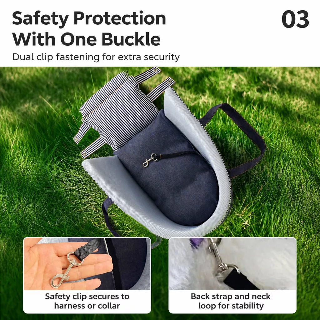Small Pet Car Seat Bed for Dogs and Cats
