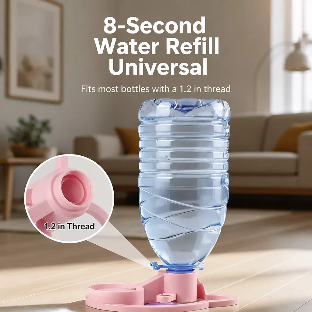 Portable Gravity-Fed Pet Water Dispenser