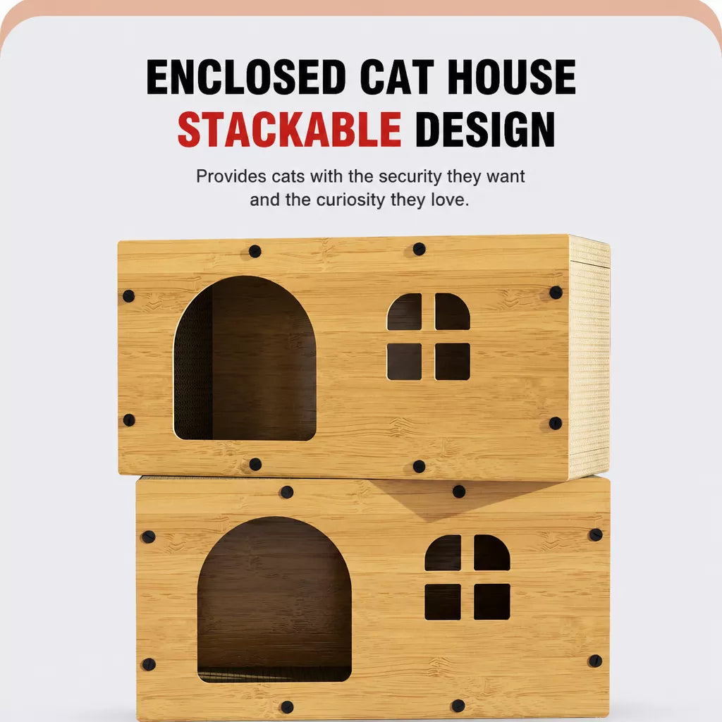 Corrugated Cardboard Cat Scratcher House