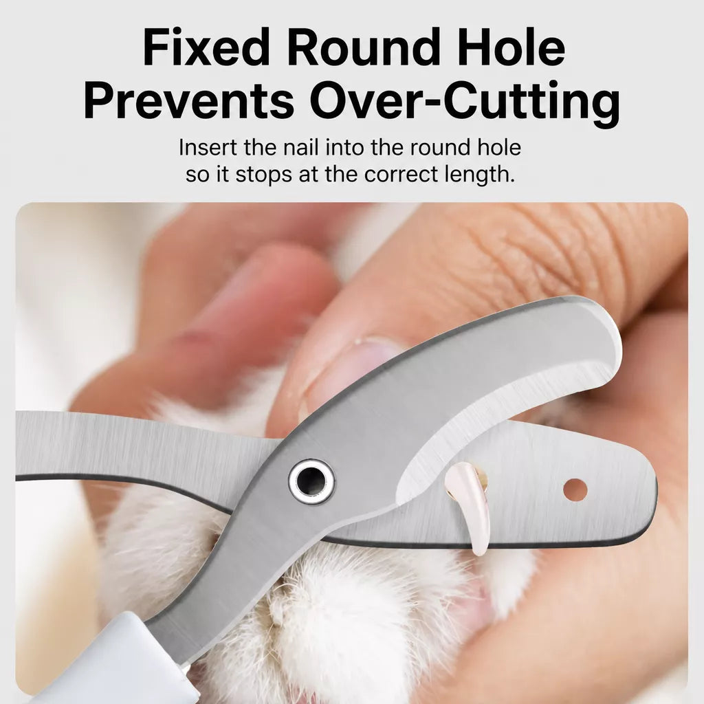 Cat Nail Clippers with Dual-Size Cutting Holes