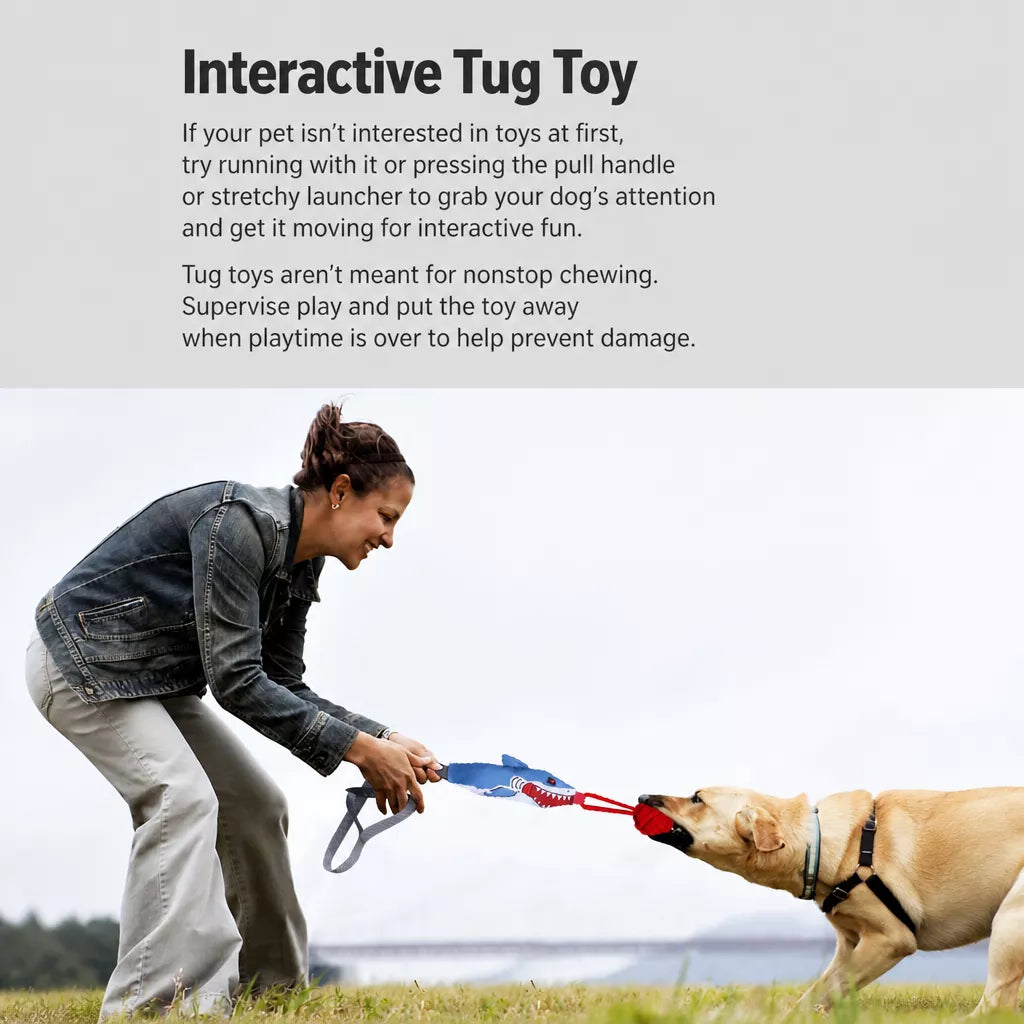 Interactive Squeaky Rope Tug Toy for Medium and Large Dogs