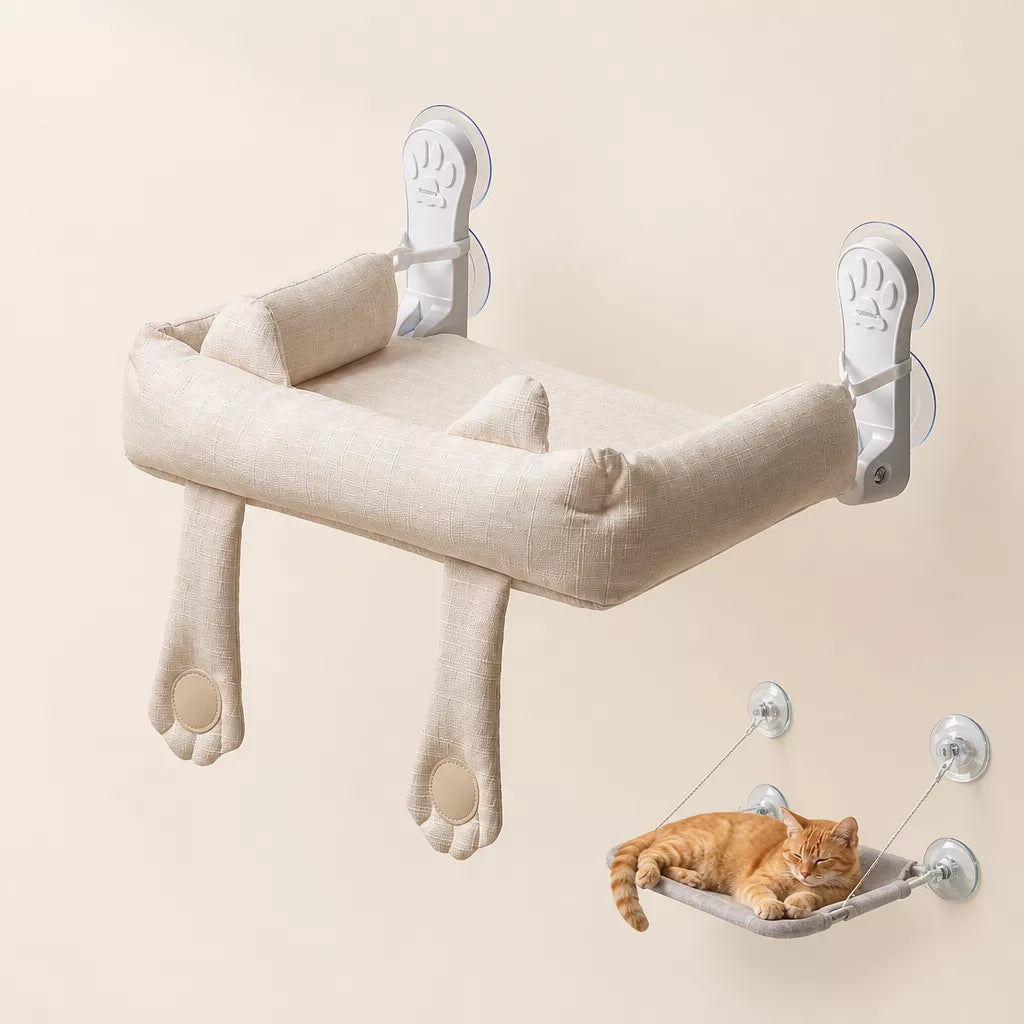 Window-Mounted Cat Hammock with Suction Cups