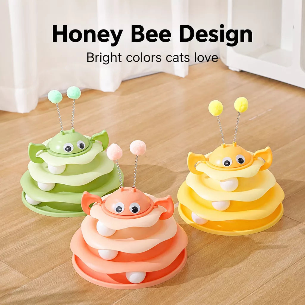 Cat Spinning Track Ball Toy with Tumbler Base