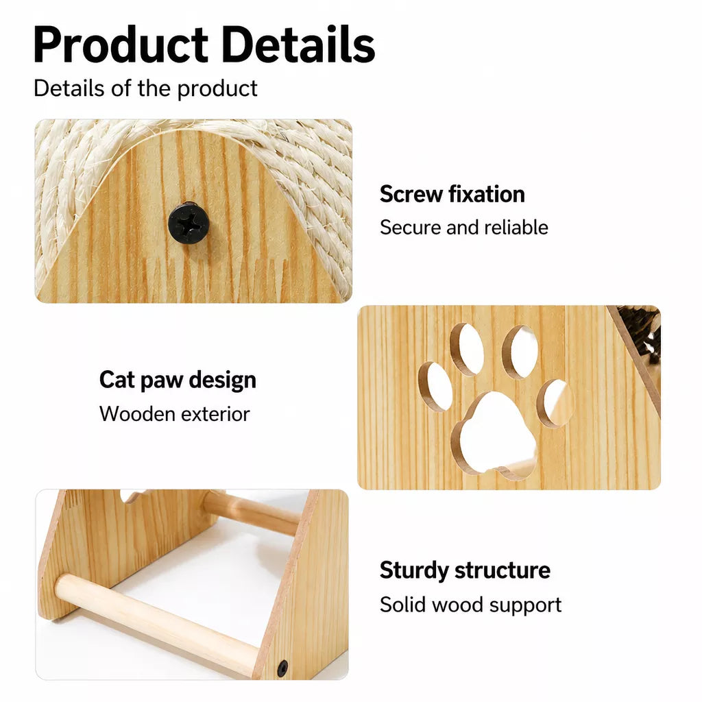 Vertical Sisal Cat Scratcher and Climbing Toy