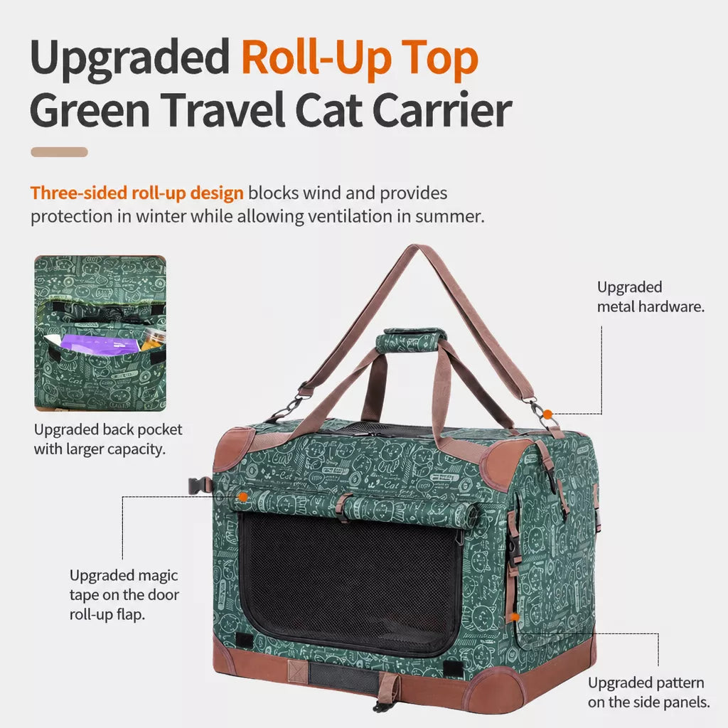 Large Foldable Pet Carrier for Cats and Dogs