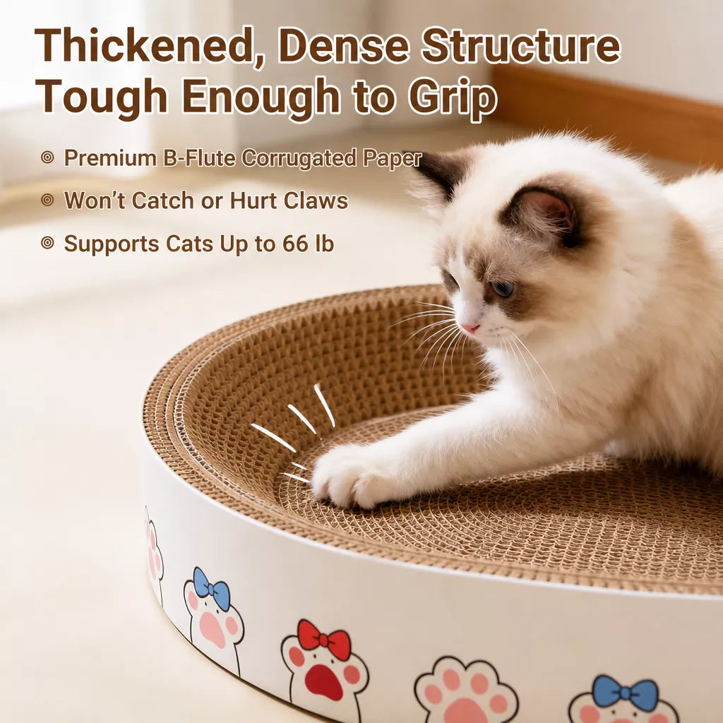 Corrugated Cardboard Cat Scratcher Bed
