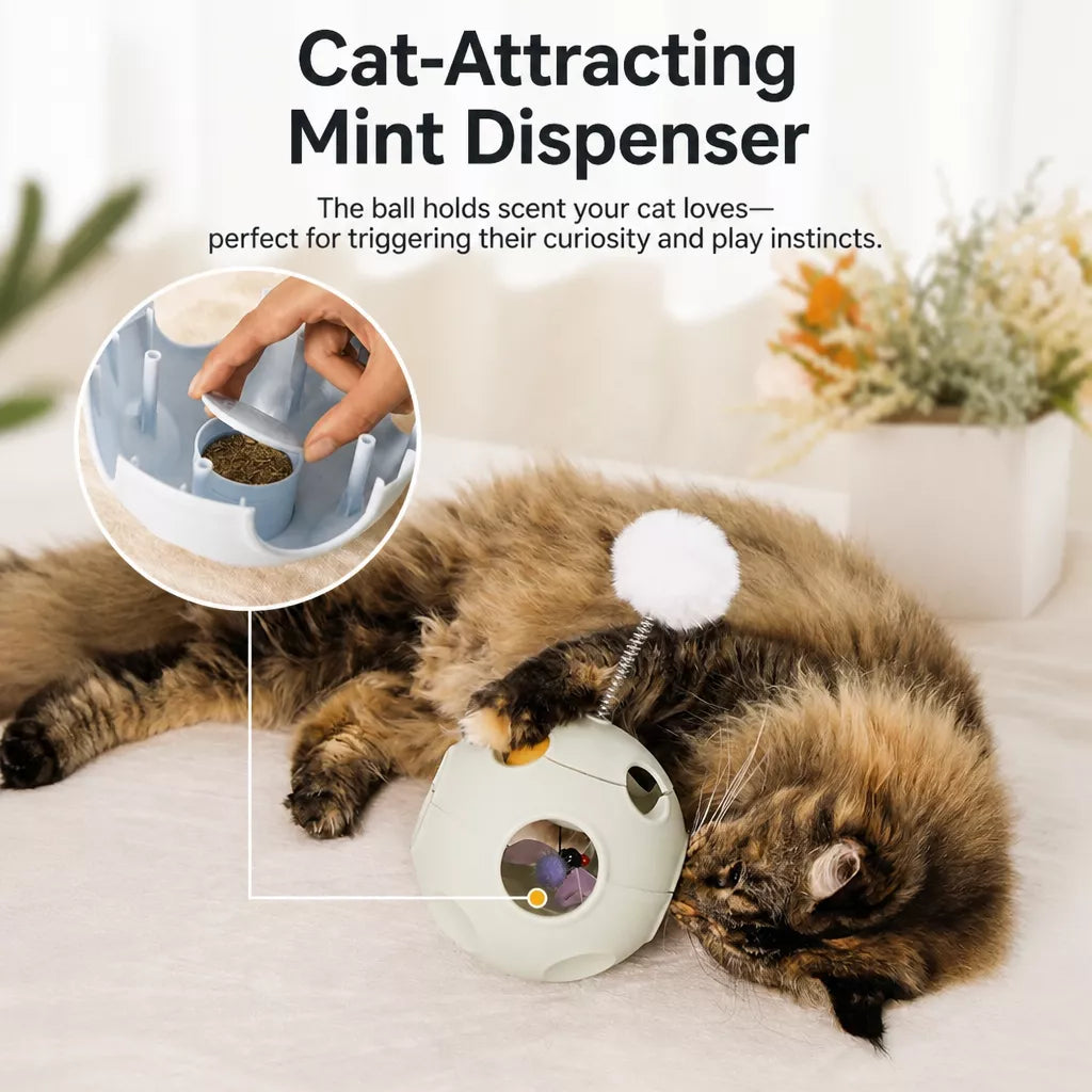 5-in-1 Planet Tumbler Cat Toy with Teaser Wand