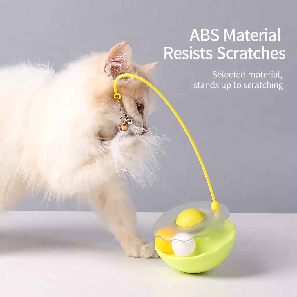 Wobble Cat Toy with Feather Teaser