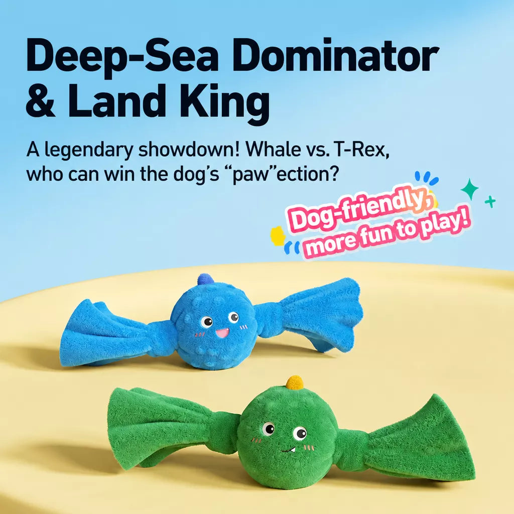 Squeaky Canvas Dog Tug Toy for Small and Medium Dogs