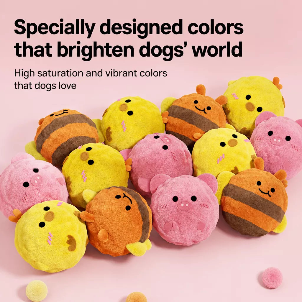 Cartoon Spiky Squeaky Ball Dog Toy