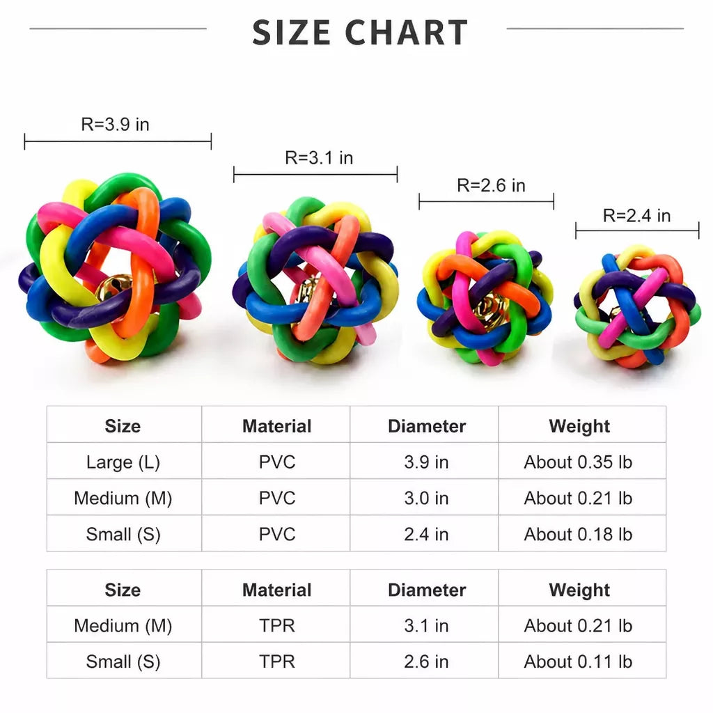 Squeaky Rope Ball Toy for Cats and Dogs