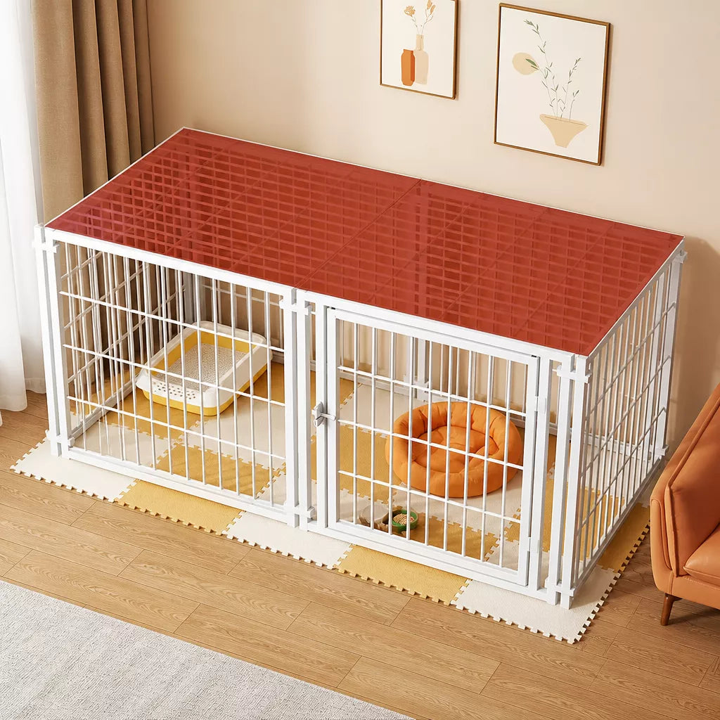 Covered Indoor Pet Playpen with Door