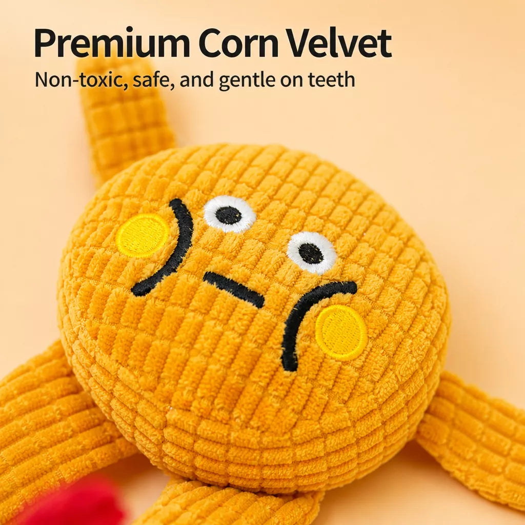 Waffle Plush Cat Toy with Crinkle Sound & Catnip