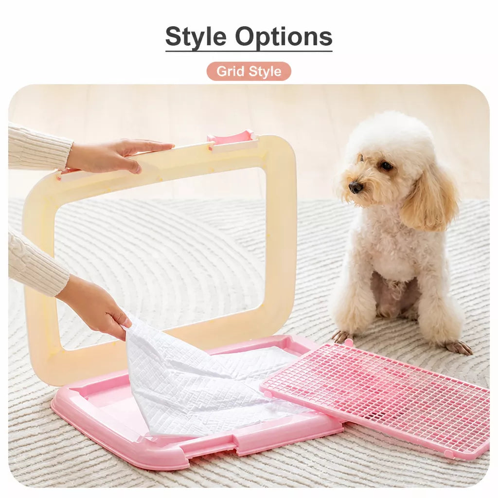 Plastic Dog Potty Tray with Grid for Indoor House Training