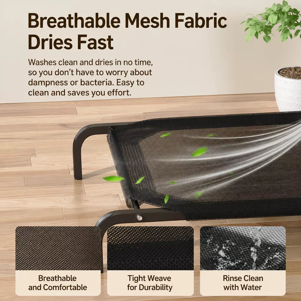 Elevated Mesh Dog Bed with Metal Frame