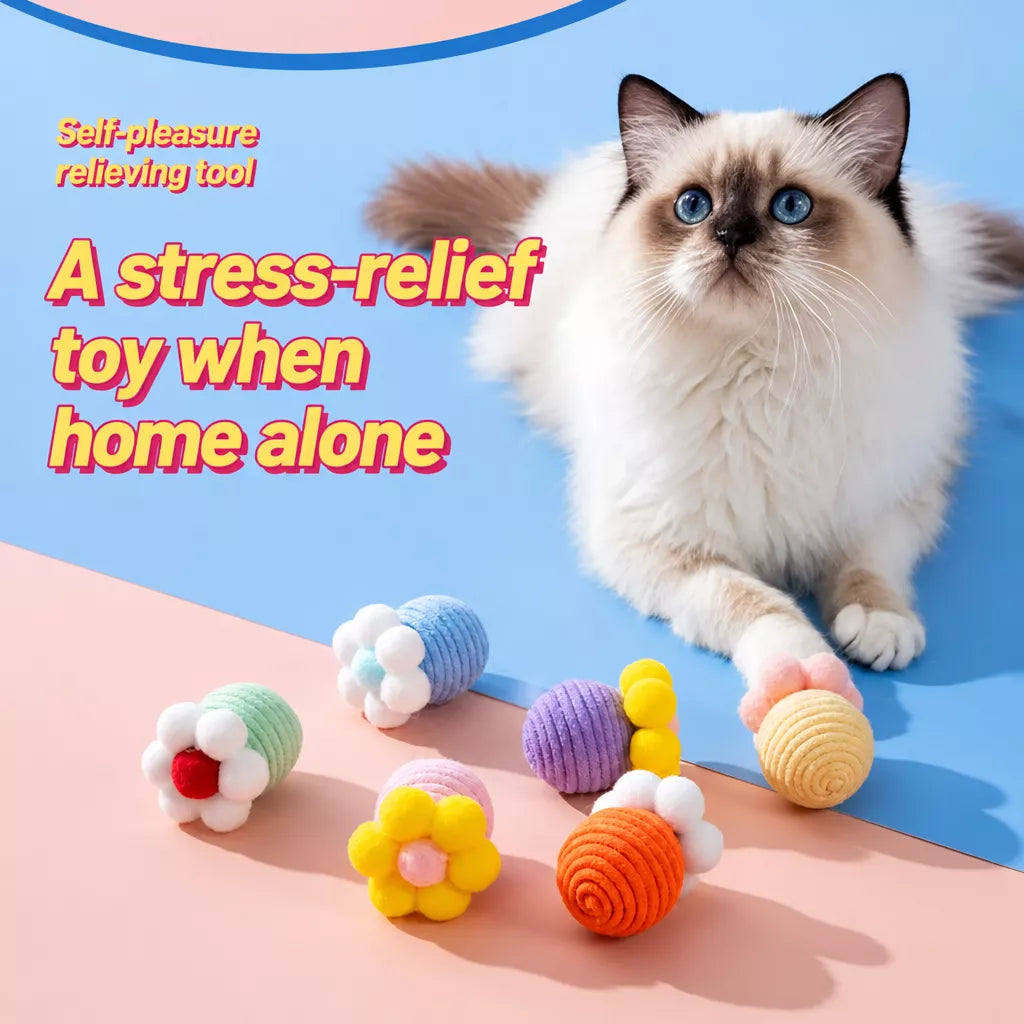 Flower Bell Ball Cat Toy