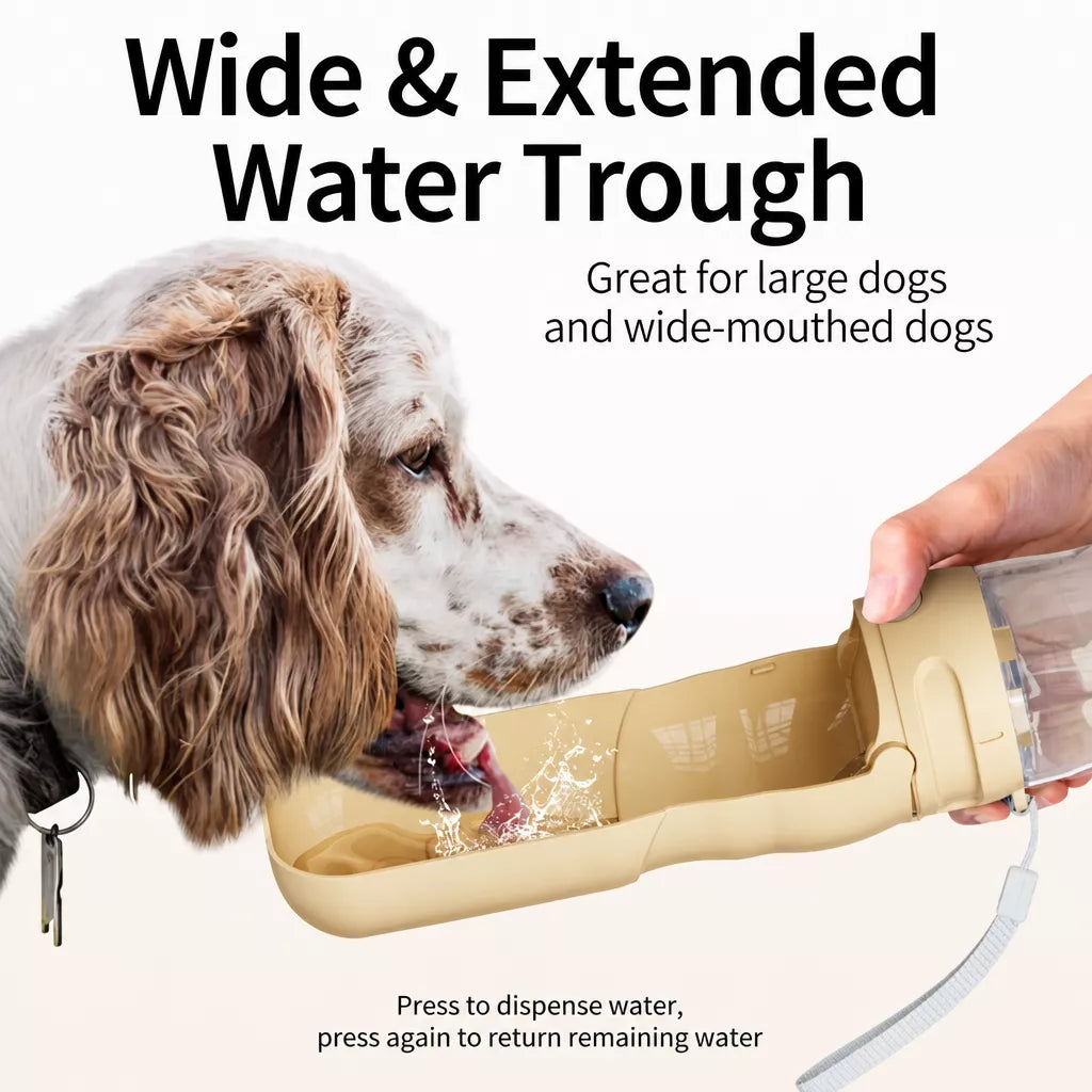 Portable Pet Water Bottle with Foldable Drinking Cup for Dogs & Cats