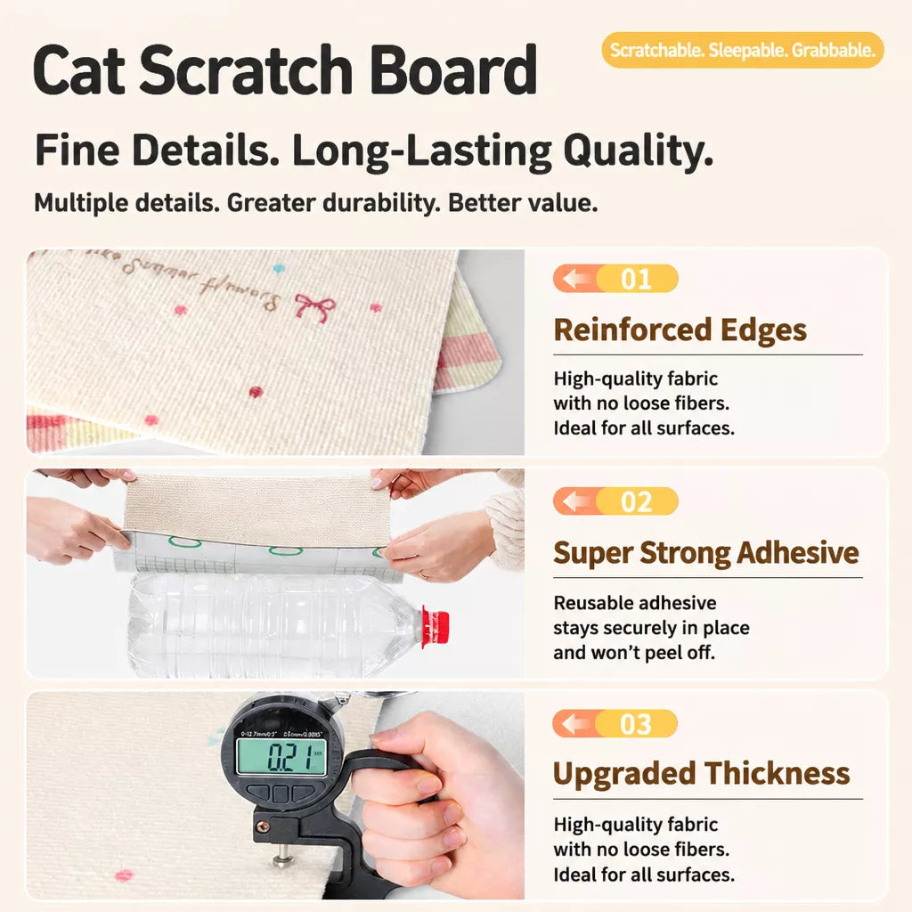 Corner Wall-Mounted Cat Scratcher with Braided Cotton Rope