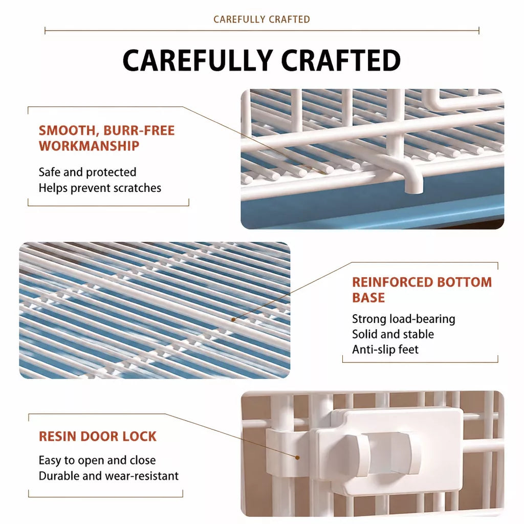 Indoor Stackable Resin Pet Crate with Potty Area